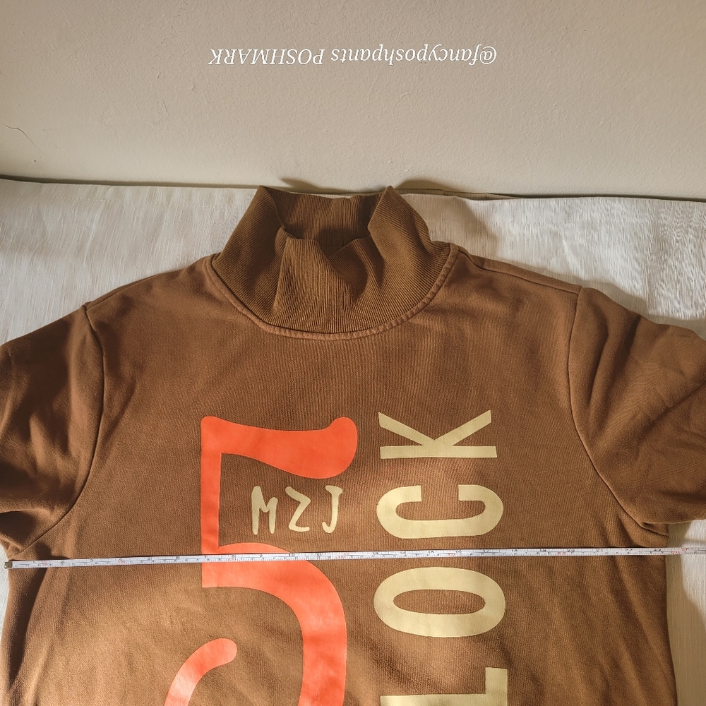 MZJ Paris Oversized unisex mock neck tunic top dress smock sweatshirt - Picture 12 of 12